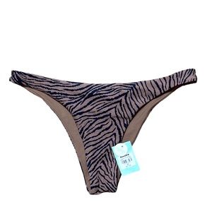 Tilly’s Animal Print Thong Bikini Bottom M